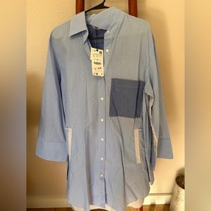 Zara shirt dress NWT